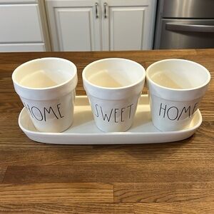 Rae Dunn Home Sweet Home planter set